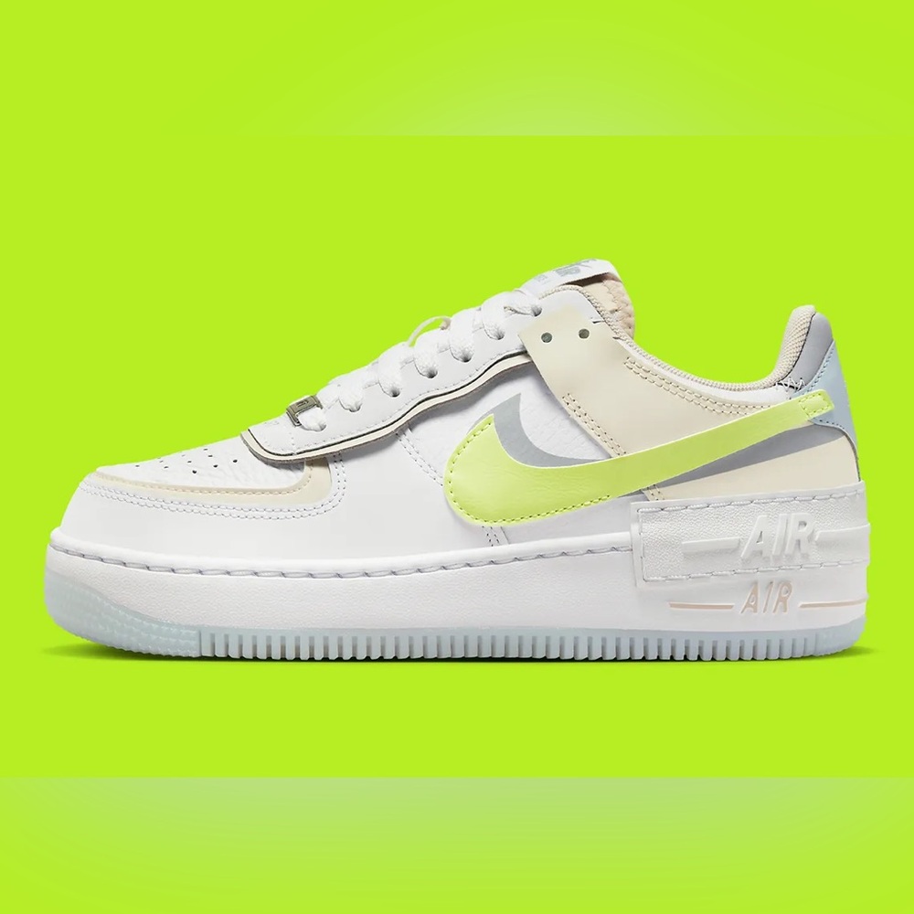 Nike Air Force 1 Low Shadow - Neon Yellow Swoosh (Women’s Size 7)